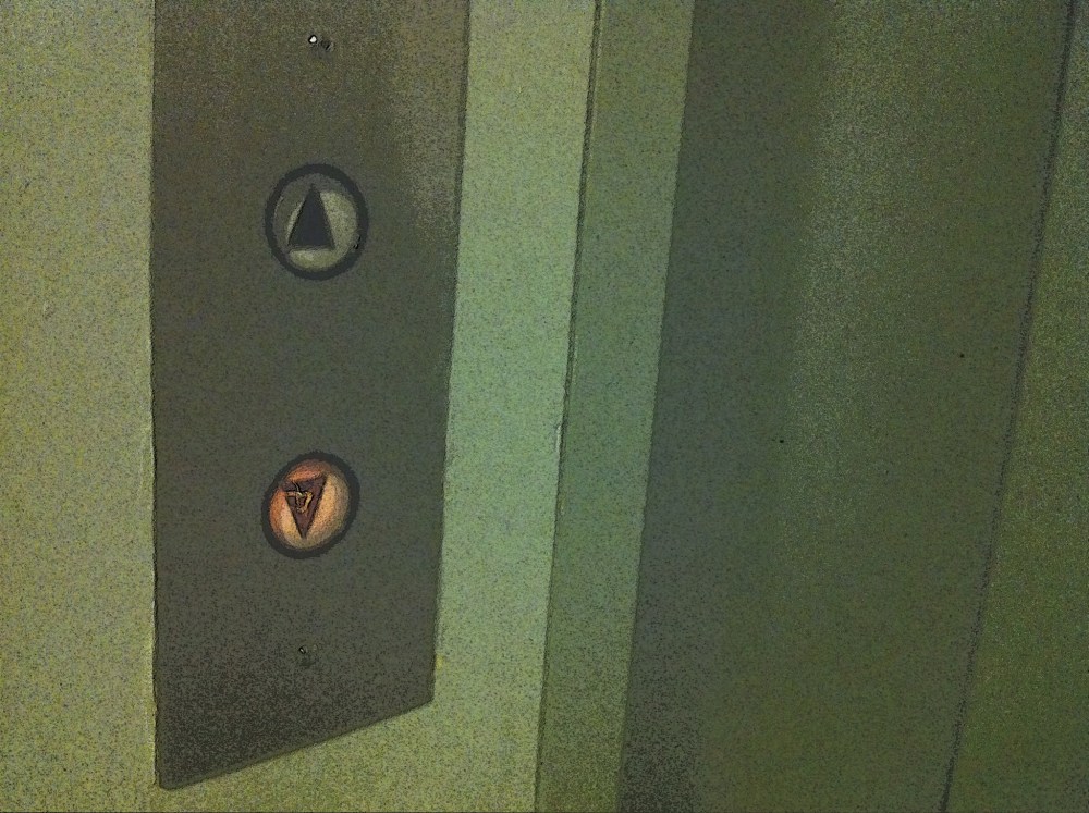 I take the elevator down to the ground floor although I often take the stairs. I have mild claustrophobia so I don't love elevators. If there;s going to be a ghost in a building, that ghost won't be a stranger to the elevator. Sometimes you might be on it and it will stop at a floor and the doors will open. what then? Well, any reasonable person would get off at that point and take the stairs. Now you know.   