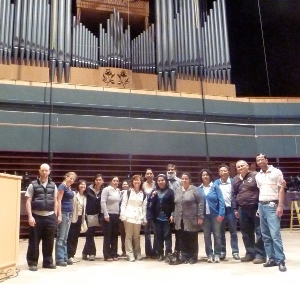I managed to sneak one of my classes on stage at the Jack Singer after a tour of the downtown library. 